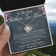 thumbnail image 5 of Mother's day gift - To the best Mother-In-Law Free Shipping - Love Knot Necklace - Message Card & Gift Box, 5 of 5
