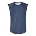 thumbnail image 3 of BRDFRL Sleeveless Shirts for Men Vintage Crew Neck Gym Tops Navy M, 3 of 5