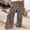Blue Vintage, variant on Pants for Women 3D Paper Rose Floral Print Wide Leg Pants Summer Trendy Elastic Waist Boho Palazzo Pants with Pockets