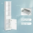 thumbnail image 4 of Costway Bathroom Tall Storage Cabinet Freestanding Linen Tower w/ Open Shelves & Drawer, 4 of 10