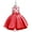 Red, variant on XMMSWDLA Toddler Girl Clothes Girls Solid Color Pearl Embroidery Bowknot Birthday Party Flowers Gown Kids Dresses