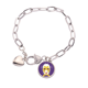 thumbnail image 1 of Purple Mask Feliz Carnaval de Venecia Pulsera de cadena de corazón joyería encanto moda, 1 of 3