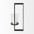 thumbnail image 3 of Mercana Drax 22"H Black Metal Decorative Wall Candle Holder, 3 of 6