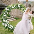 thumbnail image 3 of 9.5ft Artificial Flower Garland with White Rose, Fake Vines Silk Flower Hanging Rose Garland for Wedding Floral Arch Garden Background Engagement Ceremony Reception Decor, 3 of 5
