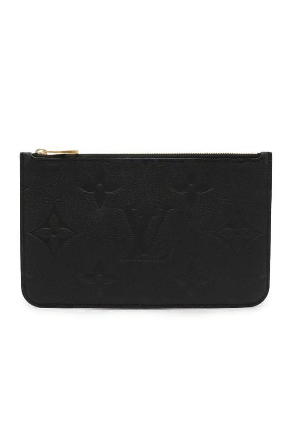 Pre-Owned LOUIS VUITTON Monogram Empreinte Neverfull MM Pouch for (Noir Black) M45685