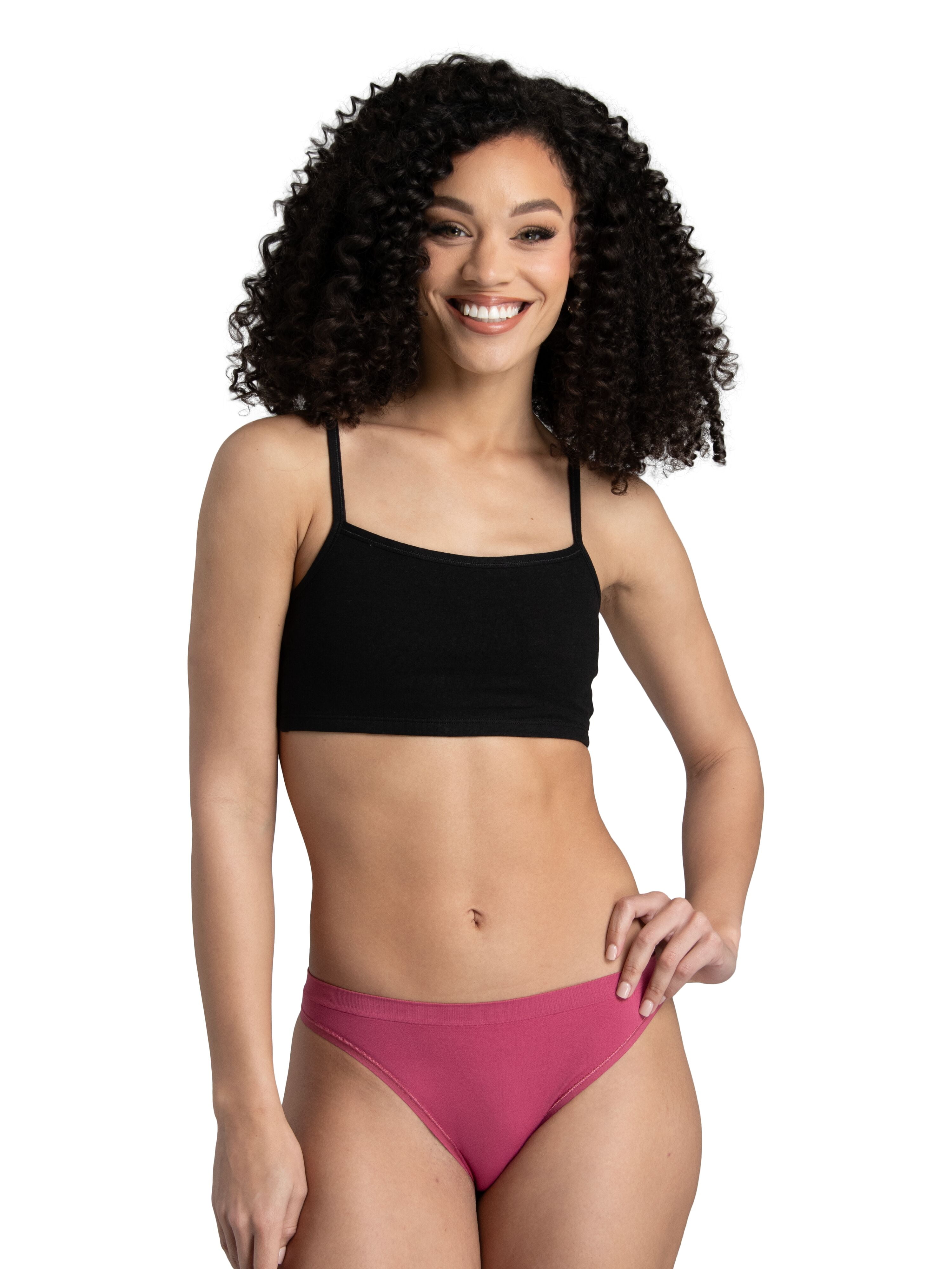Fruit of the Loom Women's Seamless Underwear, No Show Panties, Multiple Styles, 4‑Way Stretch, 6-Pack, Sizes S-3XL