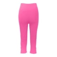 thumbnail image 6 of Capri Leggings Womens Knee and Ankle Length Leggings for Petite Women Plus Size Pull on Stretch Summer Lightweight Pants Hot Pink S, 6 of 6