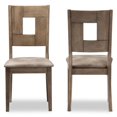 thumbnail image 3 of Chaise de Salle à Manger Gillian Shabby Chic en Marron (Lot de 2), 3 of 4