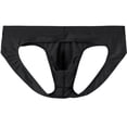 thumbnail image 3 of TANBOM Men's Comfortable Triangle Thong Nylon Underwear Black L 1-Pack, 3 of 6