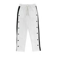 thumbnail image 3 of Miqool Men's Sweatpants Casual Loose Fit Side Button Stripes Jogging Pants Sports Running Basketball Sweatpants, 3 of 6