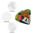 thumbnail image 3 of Hirioo Dinosaur Basketball Player for Men's Knit Cuffed Beanie for Outdoor Activities Unisex, 3 of 6