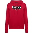 thumbnail image 2 of Women's Levelwear Red Cincinnati Reds Adorn Retro 3D Pullover Hoodie, 2 of 3