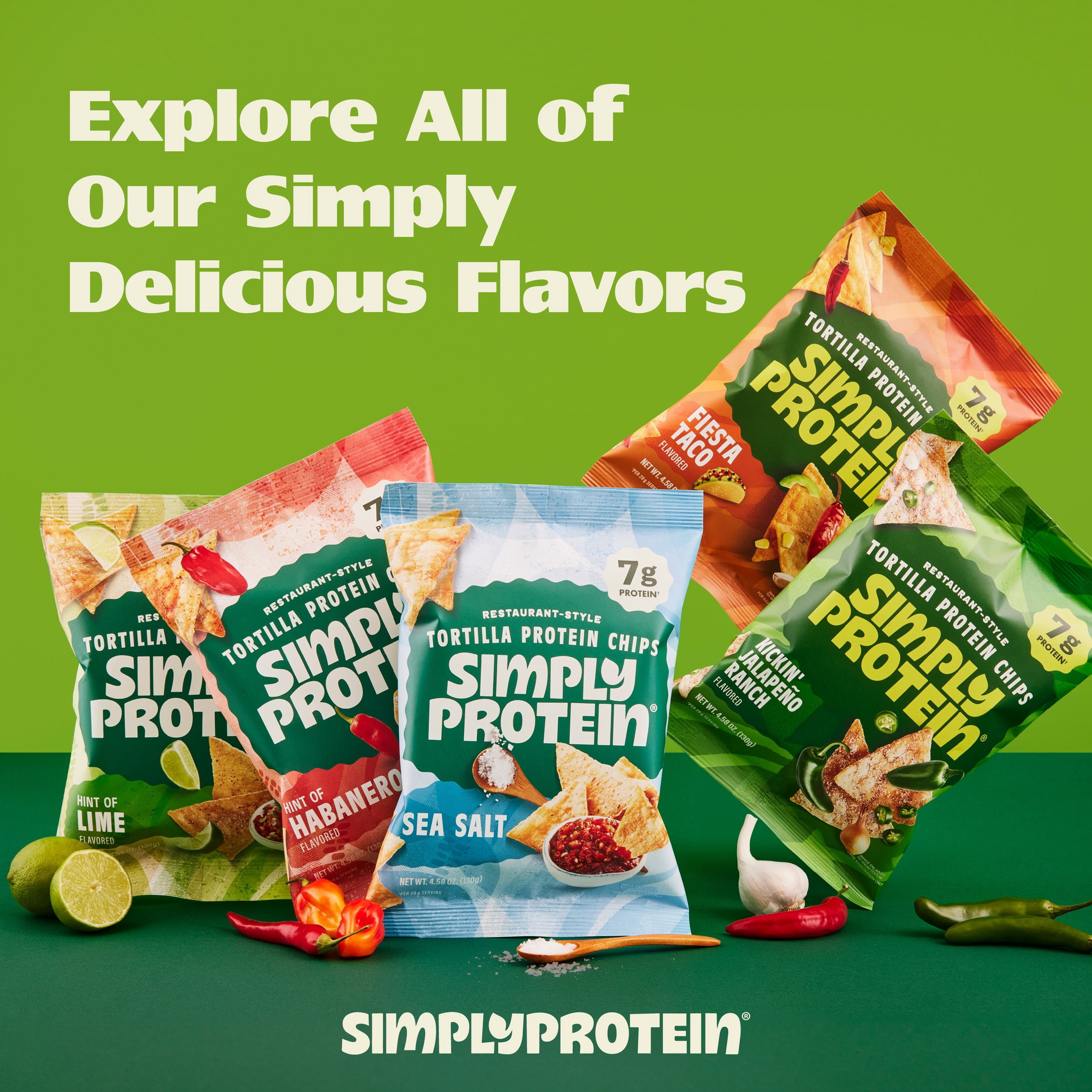 Simply Protein Restaurant Style Tortilla Chips Sea Salt, 7g Protein, Gluten Free, 1 pack, 4.58 oz