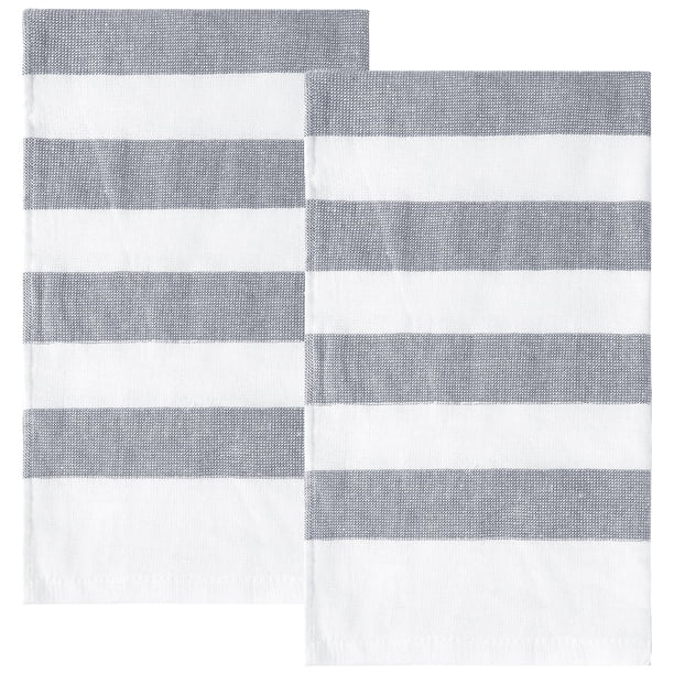 Toallas de cocina de algodón REGALWOVEN, absorbentes, pa?o de cocina gris 2