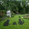 thumbnail image 4 of Estaca de Metal para gato, estacas decorativas para jardín, silueta de gato negro, estatuas de jardín para patio, césped al aire libre, decoración de jardín, 4 of 5