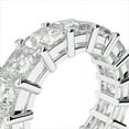 thumbnail image 5 of 3.20 Ct Stunning Princess Cut Natural Moissanite Bands for Women Solid 18K White Gold, 5 of 8