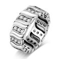 thumbnail image 1 of 925 Silver Stackable Vintage Leaf Ring For Women Crystal S925 Bowknot Rings Original Finger Rings Anniversary Retro Jewelry YFR165 6, 1 of 6