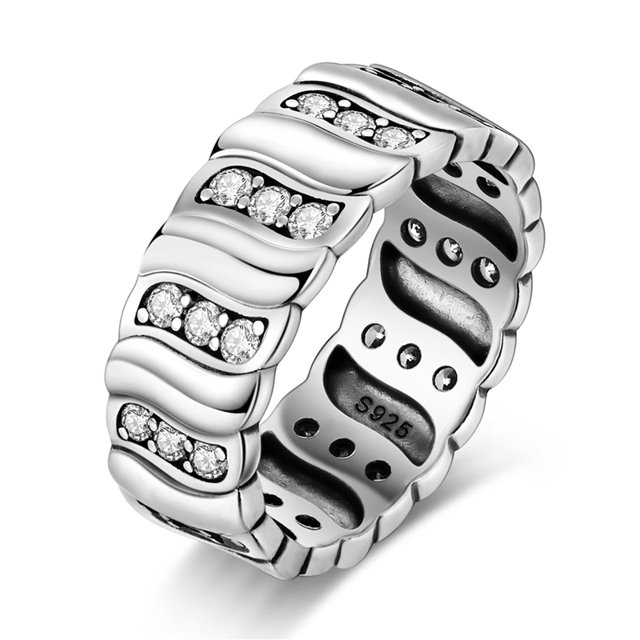 925 Silver Stackable Vintage Leaf Ring For Women Crystal S925 Bowknot Rings Original Finger Rings Anniversary Retro Jewelry YFR165 6