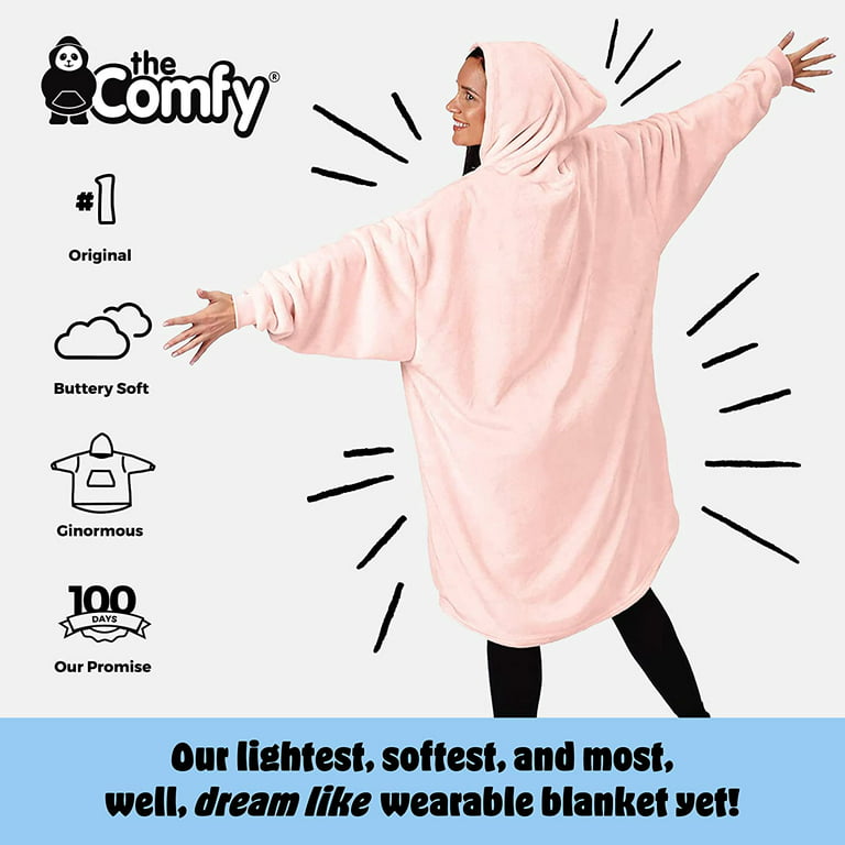 THE COMFY Dream | Oversized Light Microfiber Wearable Blanket, One Size  Fits All, Seen on Shark Tank (Sky Blue)