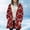 *Red, variant on ClodeEU Women's Long Sleeve Hooded Plaid Print Jacket,Zip Fleece Lined Top Coat,Casual Jacket with Pockets Dark Gray,Womens Plus M