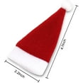 thumbnail image 5 of Dalrosia 30pcs Mini Santa Hats- Christmas Lollipop Hat for Crafts- Mini Santa Claus Hat Wine Bottles Cover for Christmas Silverware Holders Table Dinner Decorations, 5 of 5