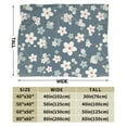 thumbnail image 3 of Kll Fleece Blanket Plush Throw Blanket Blue Flower,Soft Fuzzy Cozy Flannel Blanket For Couch Sofa Bed.(80"X60"), 3 of 9