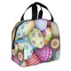 thumbnail image 2 of Fotbe Colorful Easter Eggs Bolsa Térmica con Estampado y Forro de Aluminio Grueso Bolsa de Almuerzo con Bolsillo Frontal para Hombres y Mujeres, Ideal para Trabajo, Escuela, 2 of 8