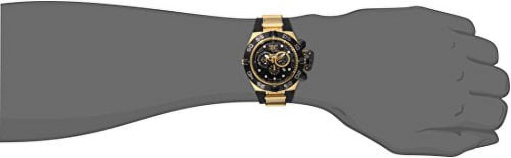 Invicta Men's 6583 Subaqua Chrono Black Polyurethane 18K Gp Ss Black Dial Watch