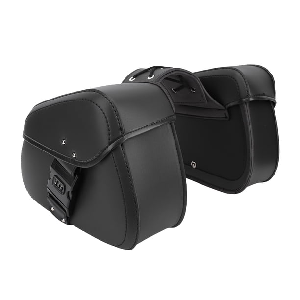 Bolsa Para Sillín De Motocicleta, Bolsa Lateral De Cuero PU Para Motocicleta, Bolsillo Interior De Malla Elegante Para Ciclismo
