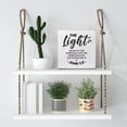 thumbnail image 4 of Zomyto 7x7 IN Bible Verse John 1:5 the Light Shines in the Darkness Wooden Box Sign Desk Decor, Scripture, 4 of 5