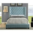 thumbnail image 5 of Furniture of America Azealia Fabric Wingback Queen Bed in Blue, 5 of 5