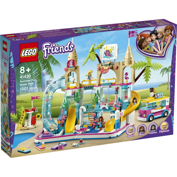 skuffet lektie favorit LEGO Friends Summer Fun Water Park Set 41430 Building Toy Inspires Hours of  Creative Play (1001 Pieces) - Walmart.com