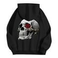 thumbnail image 4 of Hoodies For Men Halloween Skull Graphic Loose Hooded Mens Casual Clothing,Black,M, 4 of 4