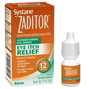 SYSTANE ZADITOR Antihistamine Eye Drops, Fast-Acting Up to 12-Hour Allergy Itch Relief, 5mL