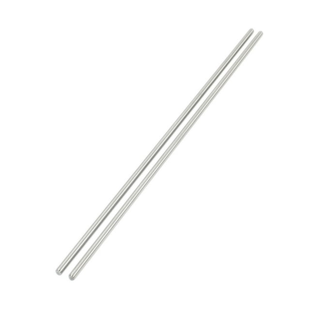 Unique Bargains 2Pcs 2mm Diameter Stainless Steel Motion Axle Circular Round Rod Bar 5.5' Long