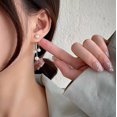 thumbnail image 3 of Pendientes de borlas y perlas S925 con dos estilos de personalidad de moda, pendientes sencillos retro con diseño de nicho, pendientes con sentido B289, 3 of 6
