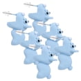 thumbnail image 1 of Aretes de figuras EarringHippo01 3Pzas Hipopótamo Tuerca Azul Silicona VentDepot, 1 of 5