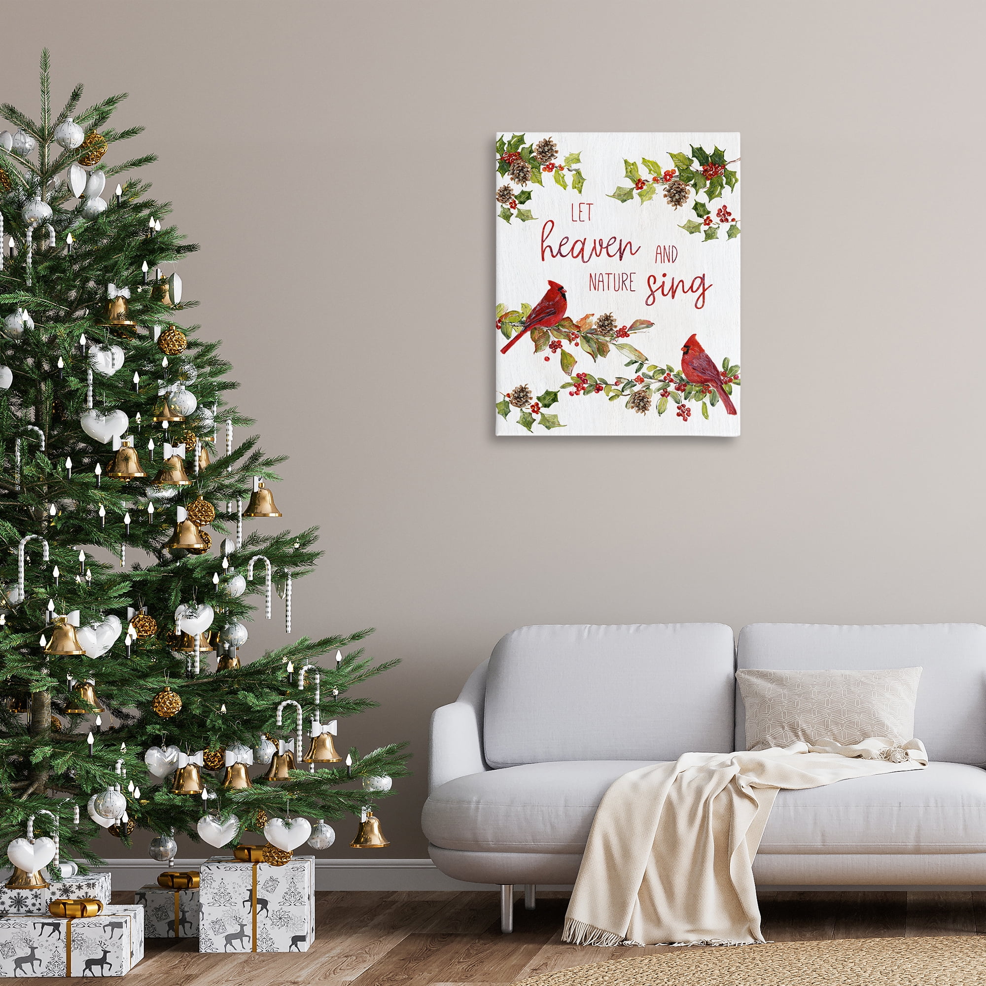 Stupell Industries Heaven & Nature Sing Holiday Painting Gallery Wrapped Canvas Art Prints Wall Art, 30 x 40
