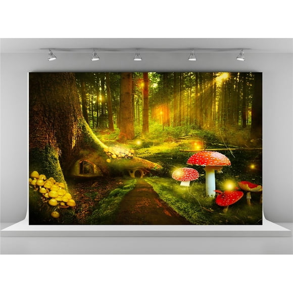 EREHome Polyester Fabric 7x5ft Forest Photo Backdrops Spring Sunshine Tree Background for Baby Backdrop