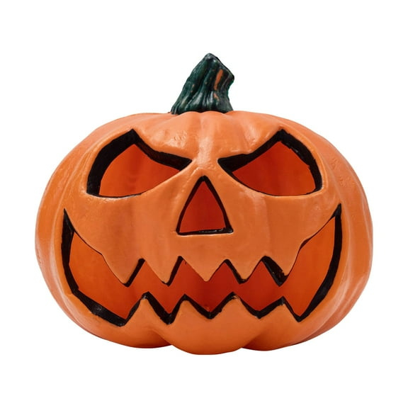 BinKFF Plastic Jack O Lantern Pumpkins Halloween Light up Pumpkin Outdoor Indoor Battery Operated Lighted Pumpkin with Spooky Face Halloween Pumpkins Decorations Party Favor Gifts