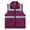 Plum Collar, variant on GOGO Unisex Volunteer Vest Safety Reflective Running Cycling Vest with Pockets-Plum Collar-2XL