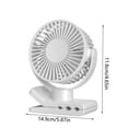 thumbnail image 3 of Gumesh Clip on Fan,Golf Cart Fan Rechargeable , 3 Speeds Strong Airflow, Ultra Quiet,Cooling for Bed Camping Office Desk Dorm,White, 3 of 8