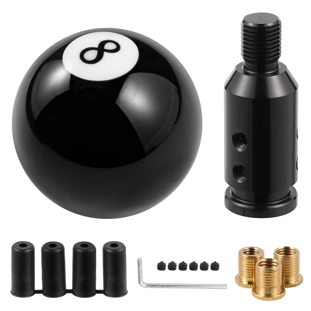 Ball Shift Knob, Billiard Black Round Shifter Knob, Manual Gear Shift