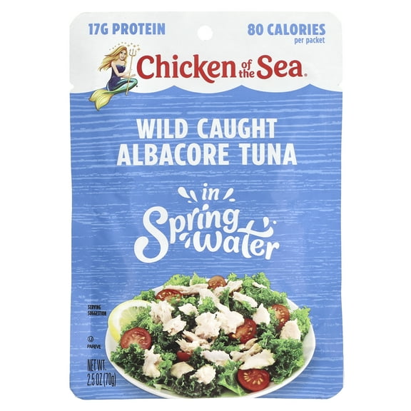Chicken of the Sea Wild Caught Albacore Tuna, Spring Water, 2.5 oz (70 g)