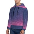 thumbnail image 3 of Lsque Violet Glitter Pattern Casual Men's Hoodie,Hooded Sweatshirt with Kangaroo Pocket,Pullover Hoodie-Small, 3 of 7