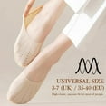 thumbnail image 4 of 12 Pairs No Show Socks Women,Invisible Socks Non Slip Ice Silk Socks Low Cut Liner Seamless Ladies socks,Breathble Light Cotton Bottom Footies Liner Boat Socks for Sneakers Flat Loafer Shoes, 4 of 5