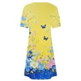 thumbnail image 4 of Summer Flower Dress for Women Casual Short Sleeve Crewneck Tank Dresses Beach Vacation Mini Sundress, 4 of 4