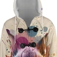 thumbnail image 4 of Devon Rex Portrait Watercolor Vintage Retro Styles All Over Print 3D Hooded Duffle Toggle Coat Cat Lover Kitten Owner Gifts - 00001, 4 of 6