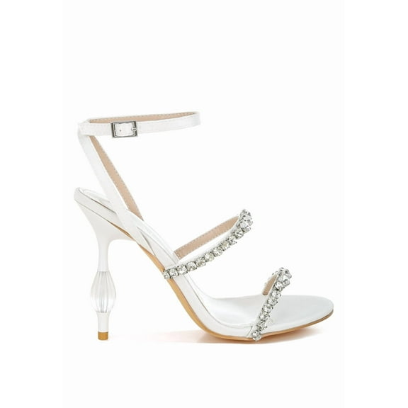 London Rag Aragon Diamante Embellished Fantasy Heel Womens Sandals