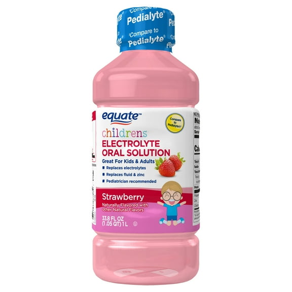 Equate Children's Electrolyte Oral Solution, Strawberry, 33.8 fl oz